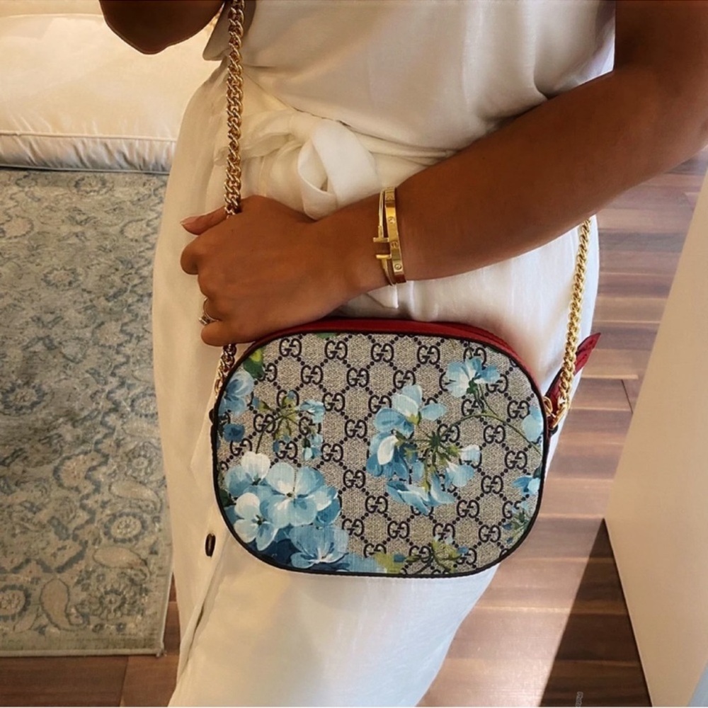 Gucci Floral Crossbody Bag - Blue and Green - Picture 7 of 15